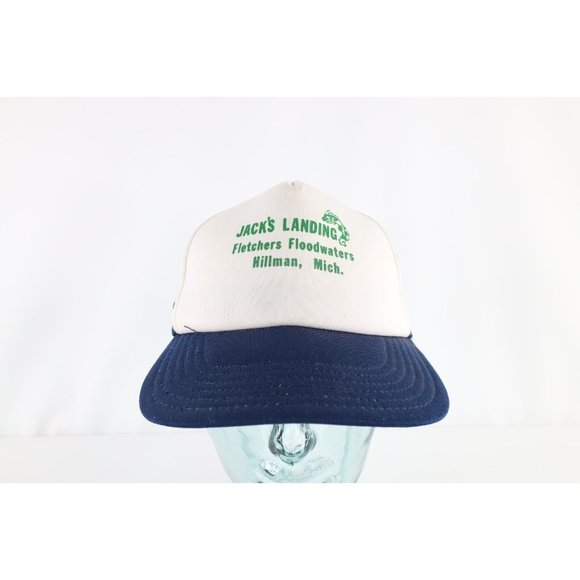 Vintage Accessories Vintage 9s Distressed Jacks Landing Fletchers Floodwaters Trucker Hat